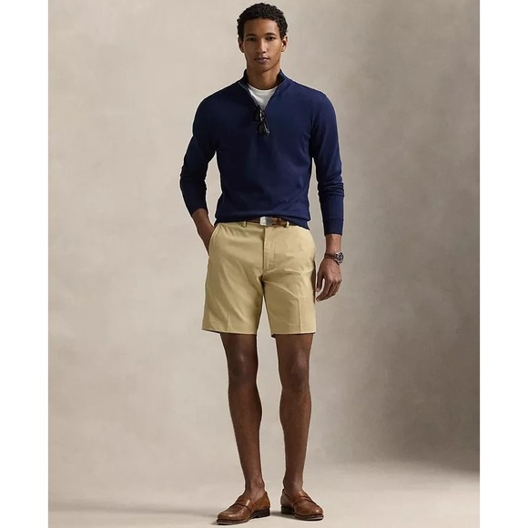 $110 Polo Ralph Lauren Men's 9-Inch Tailored-Fit Performance Shorts Khaki 38